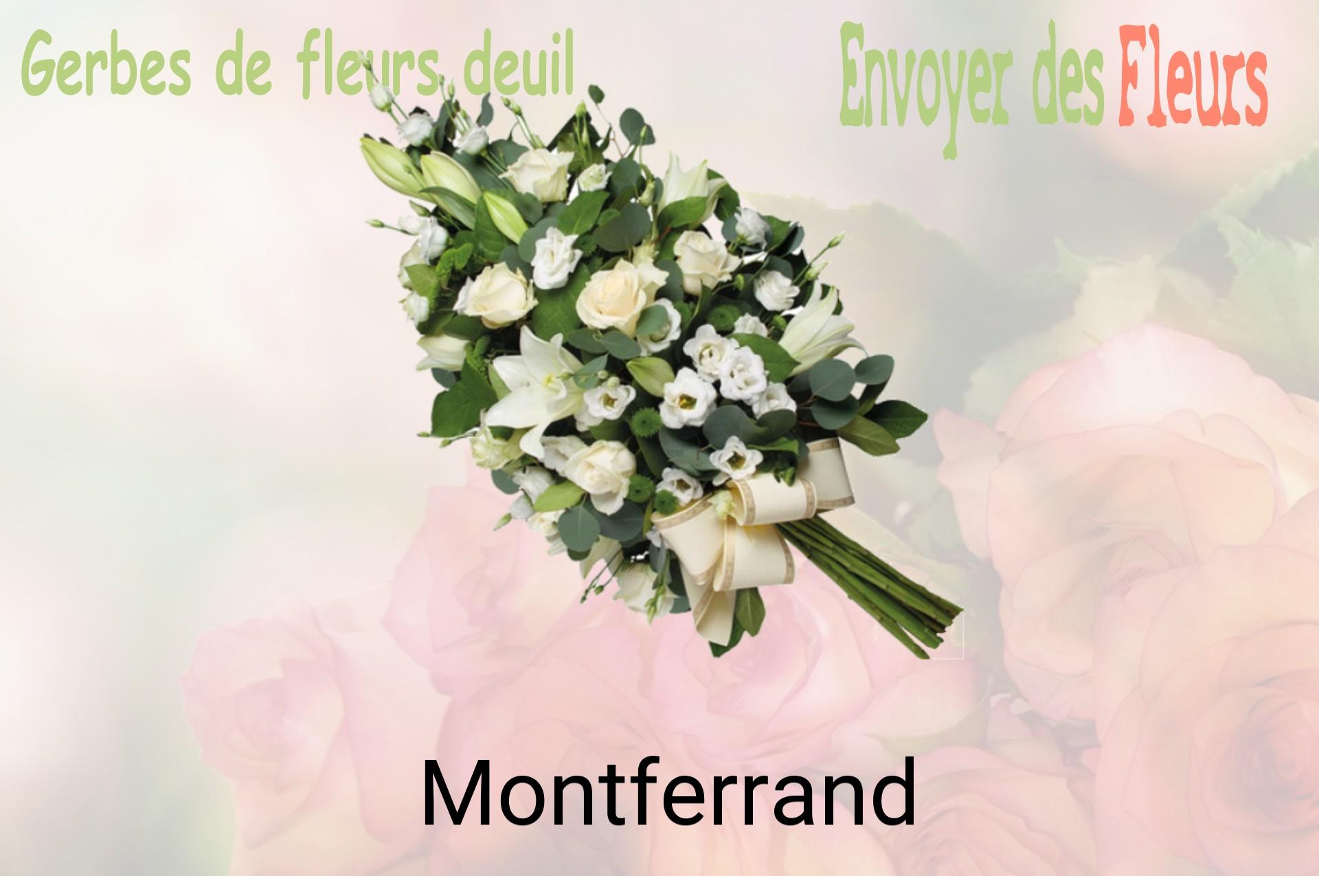 Gerbe de fleurs de deuil livrée à Montferrand